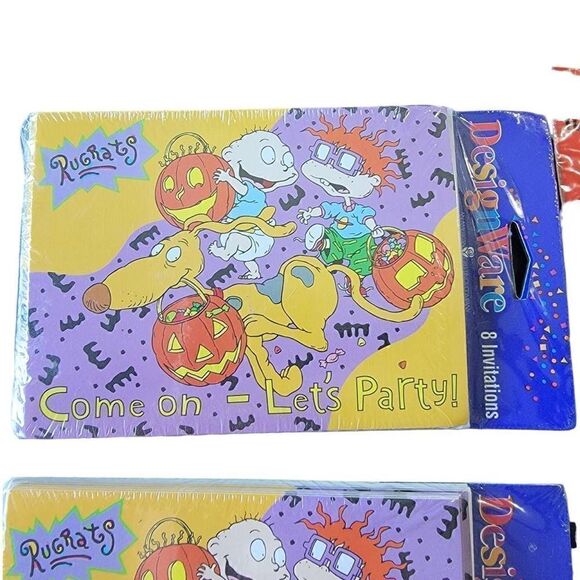 Rugrats Vintage Halloween Treat Bags And Invitations 1998 Hallmark Nickelodeon - Picture 3 of 7